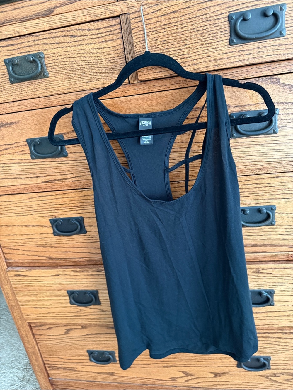 Black Strappy Racerback Tank Top